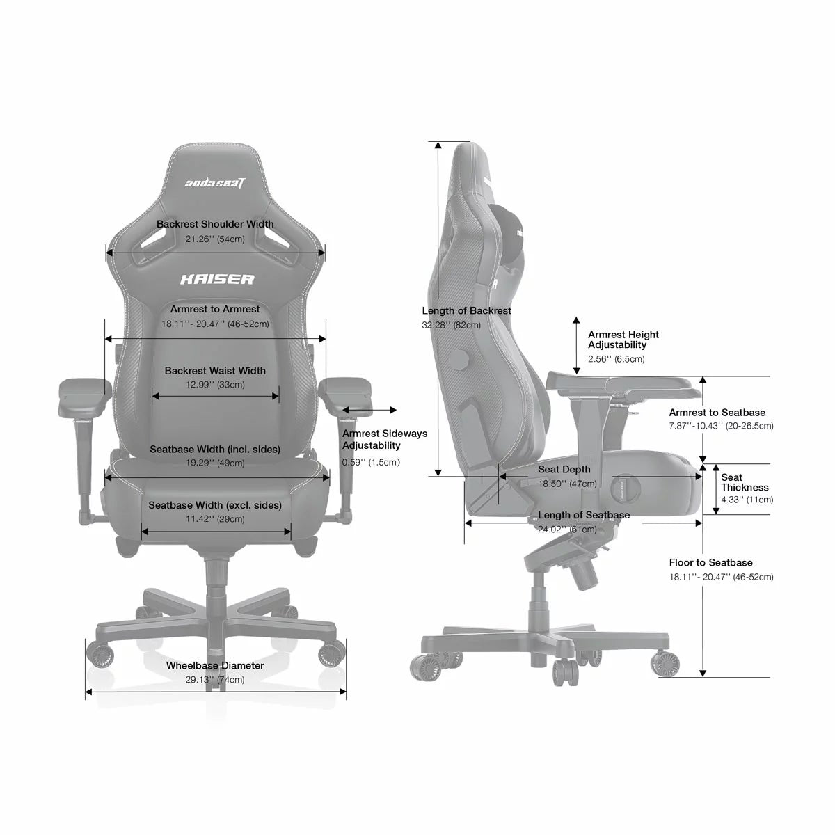 anda seaT Kaiser Series 4 Large Gaming Chair, Purple, view 2