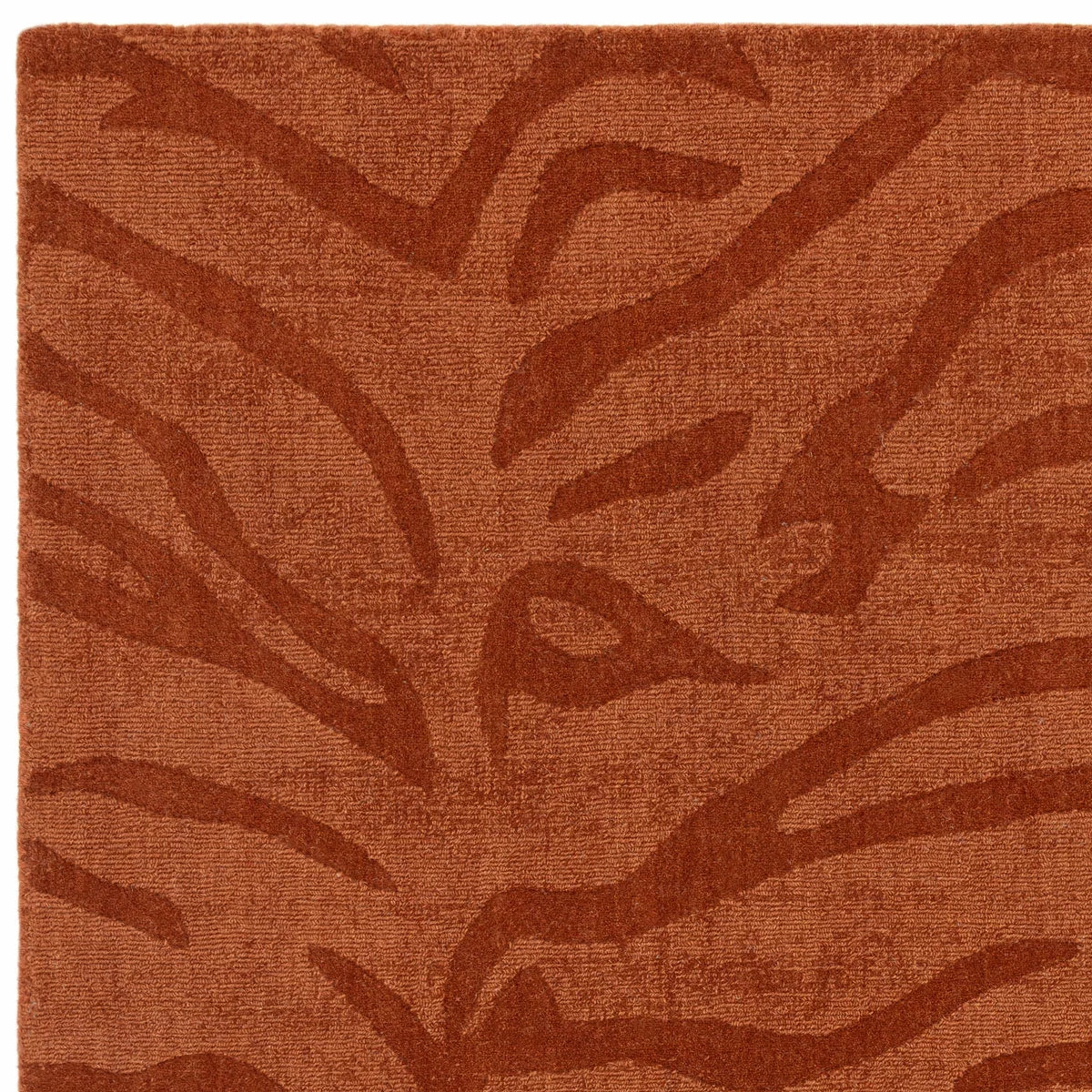 Tigra Animal Print Spice Orange Rug, in 3 Sizes