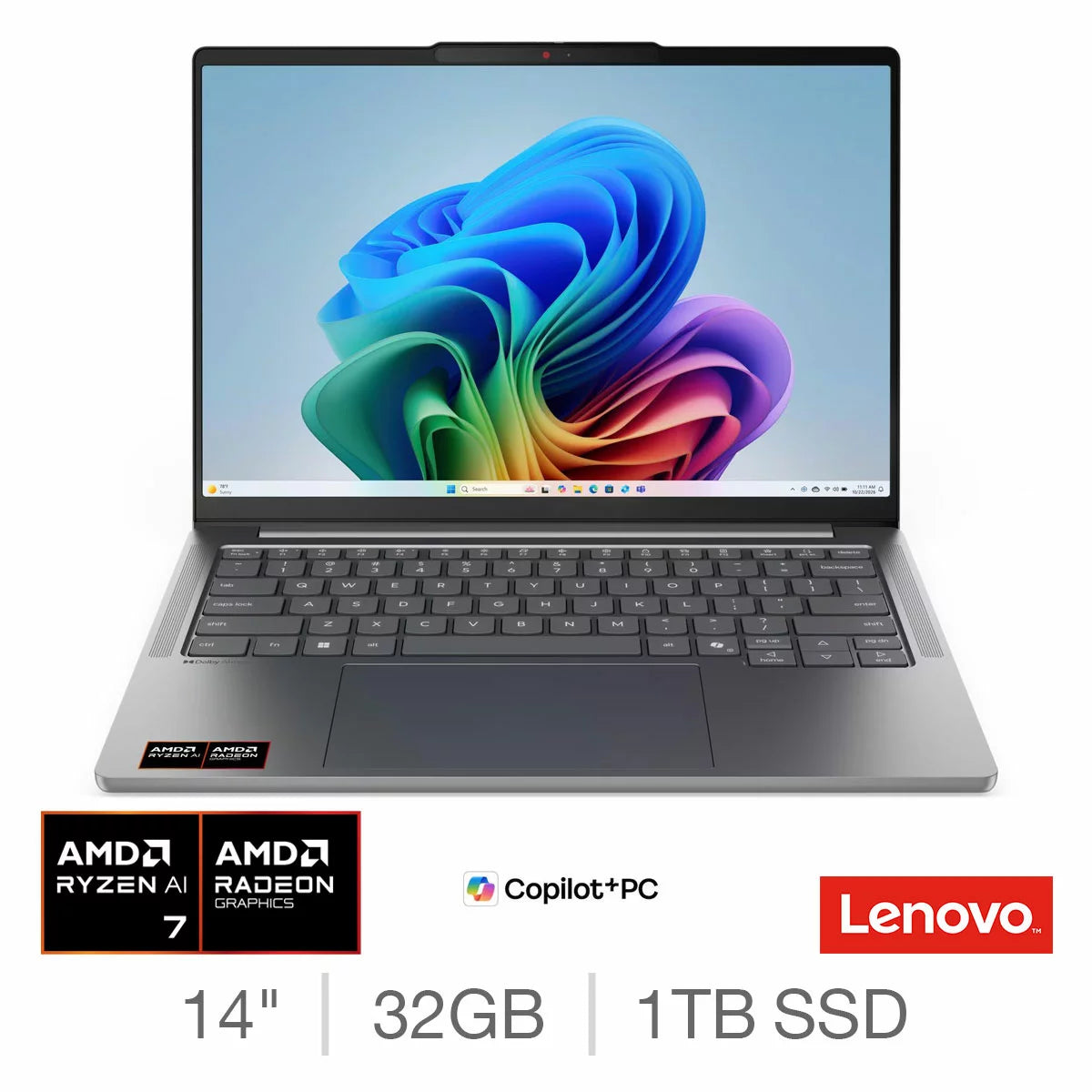Lenovo IdeaPad Pro 5 14AGP11 Copilot +, AMD Ryzen AI 7, 32GB RAM, 1TB SSD, 14