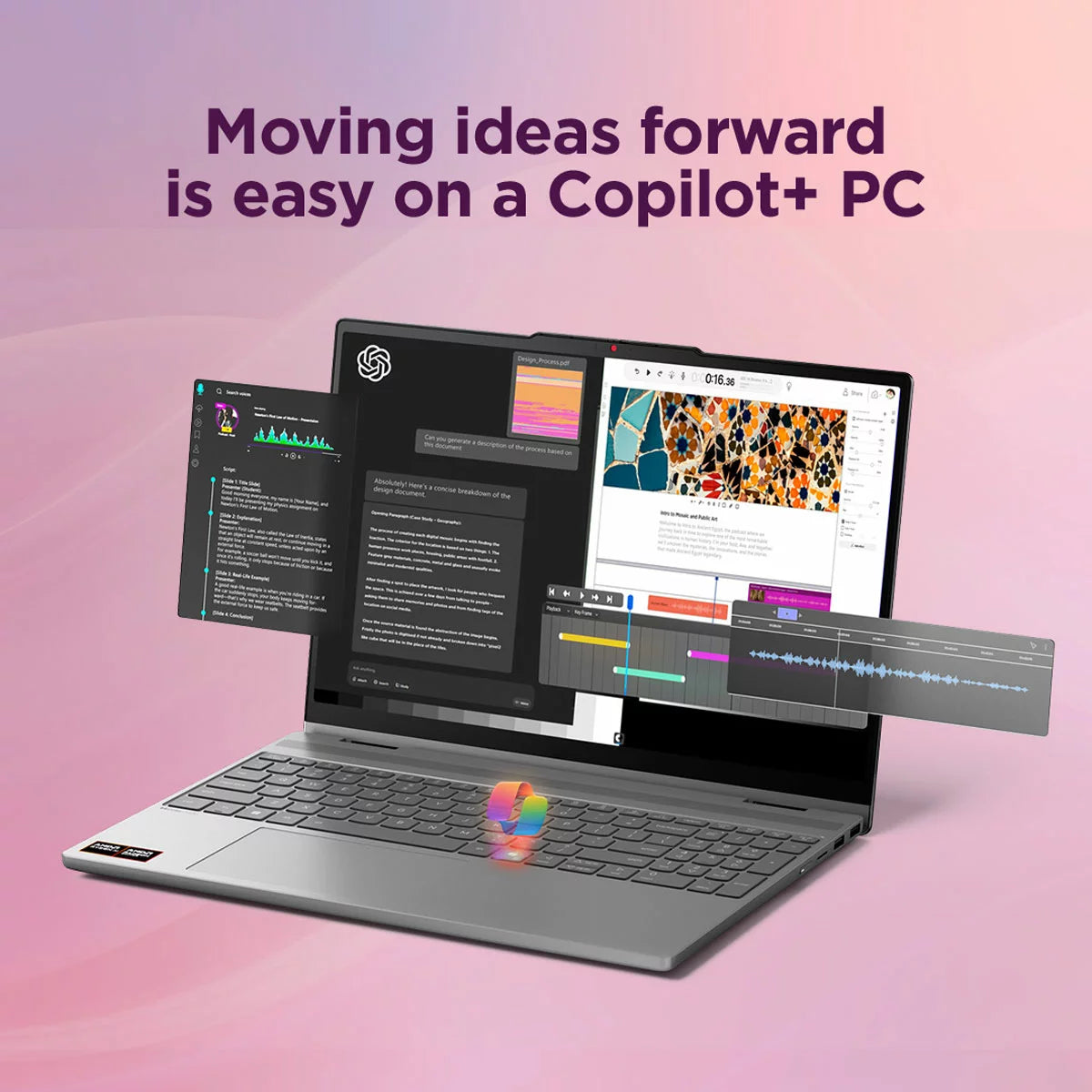 Lenovo IdeaPad 5 14AGP11 Copilot +, AMD Ryzen 5 AI, 16GB RAM, 512GB SSD, 14 Inch
