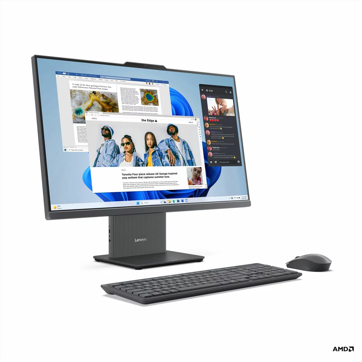Lenovo IdeaCentre, AMD Ryzen 7, 16GB, 512GB SSD, 27 inch All In One Desktop