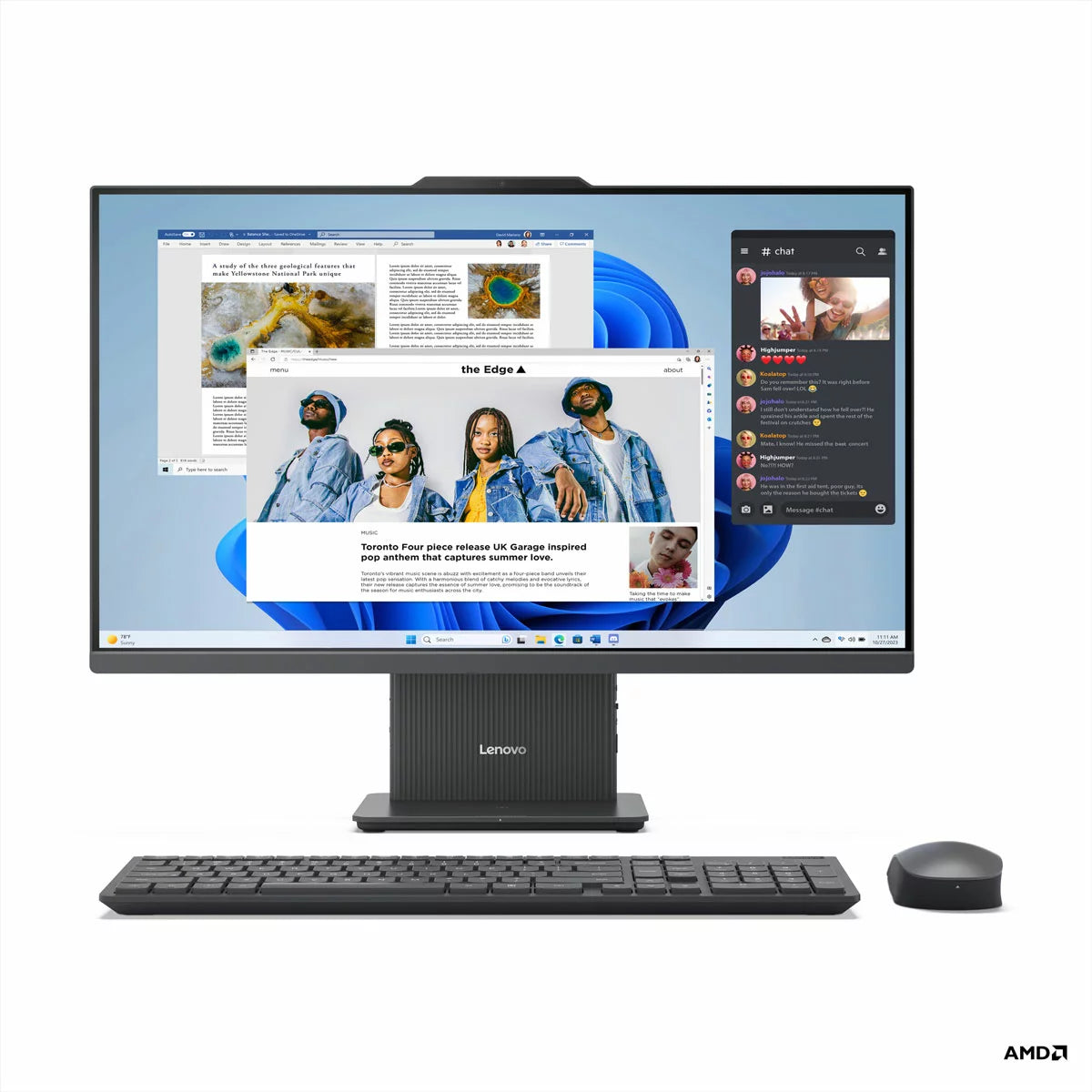 Lenovo IdeaCentre, AMD Ryzen 7, 16GB, 512GB SSD, 27 inch All In One Desktop
