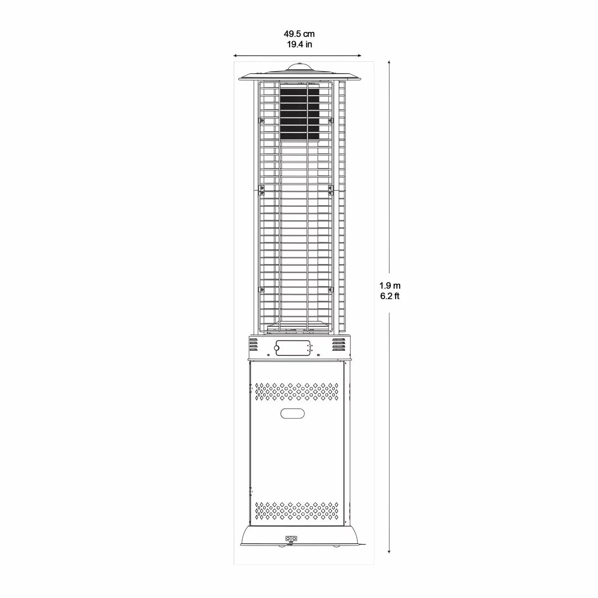 Well Traveled Cyclone Flame Gas Patio Heater
