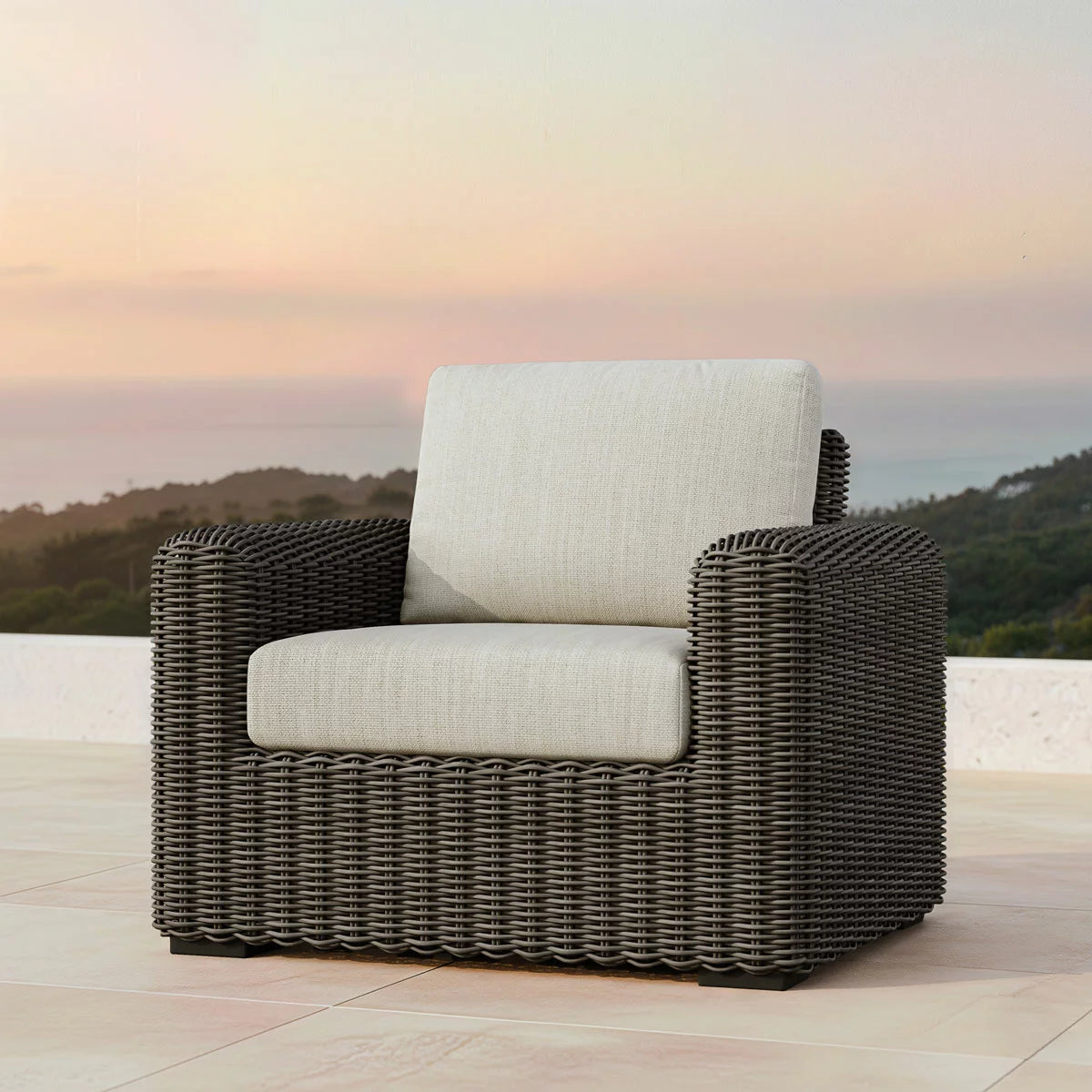 Foremost Salina 4 Piece Wicker Deep Seating Set + Cover