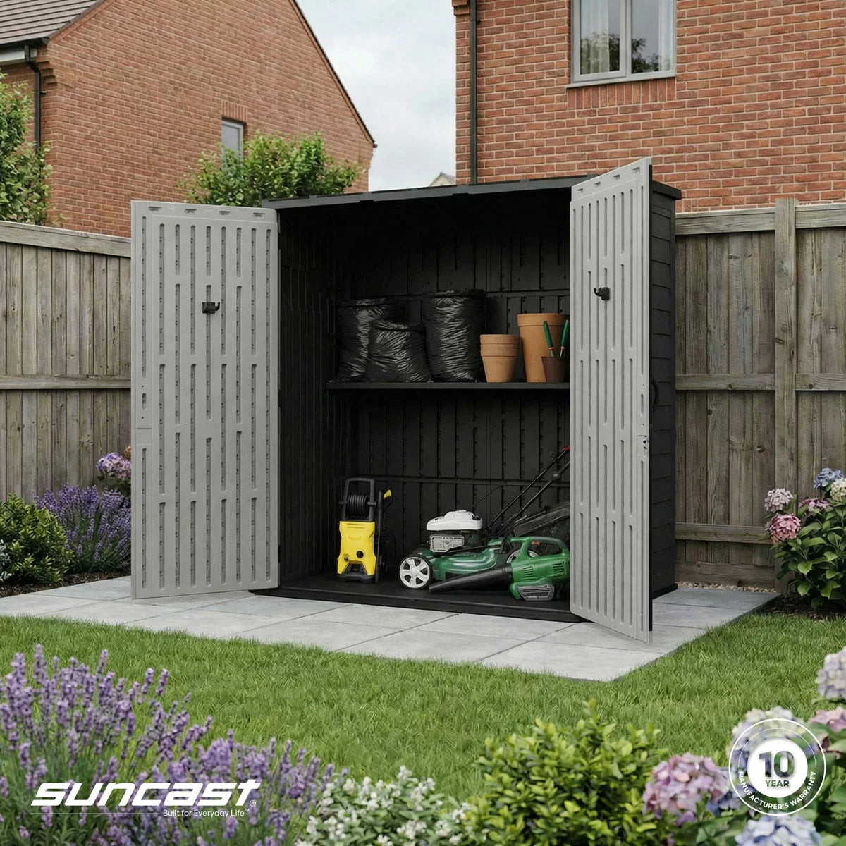 Suncast 5ft 8" x 3ft 6" (1.7 x 1.1m) 3, 000 Litre Vertical Storage Shed