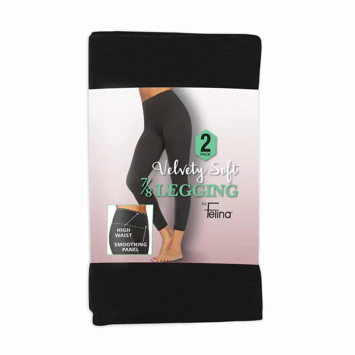 Jezebel Velvety Legging, 2 Pack