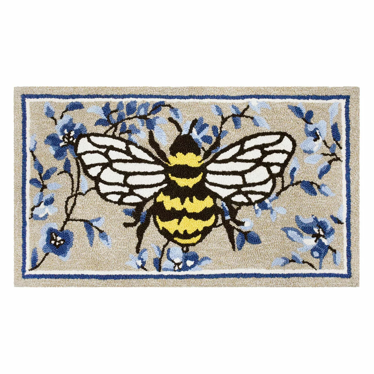 Spring Colourful Hooked Accent Rug in 4 Designs, 56 x 97 cm