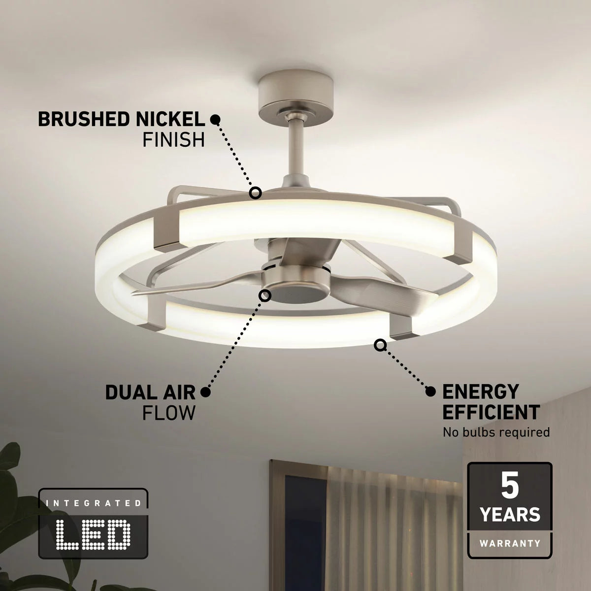 Artika Sunnyvale 28" (71cm) Fan Light with Remote Control