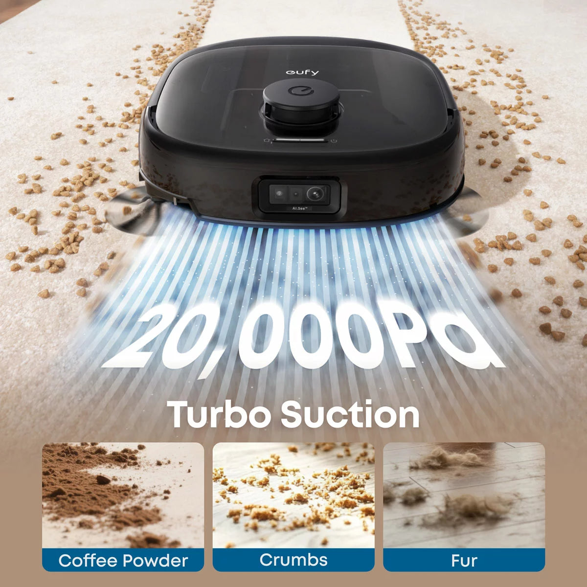 Eufy E28 Omni Robot Vacuum in Black