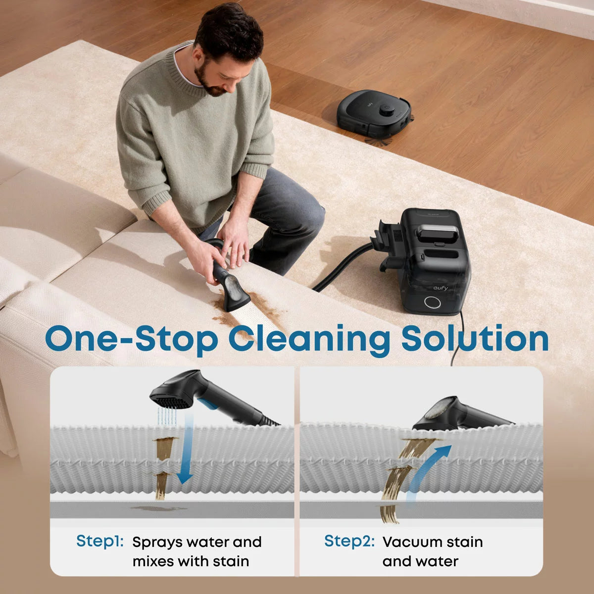 Eufy E28 Omni Robot Vacuum in Black
