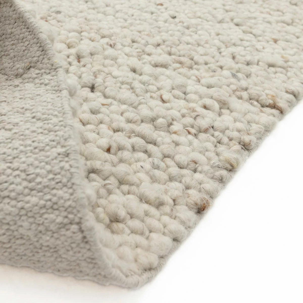 Adler Bouclé Wool Ivory Rug, in 3 Sizes, view 6