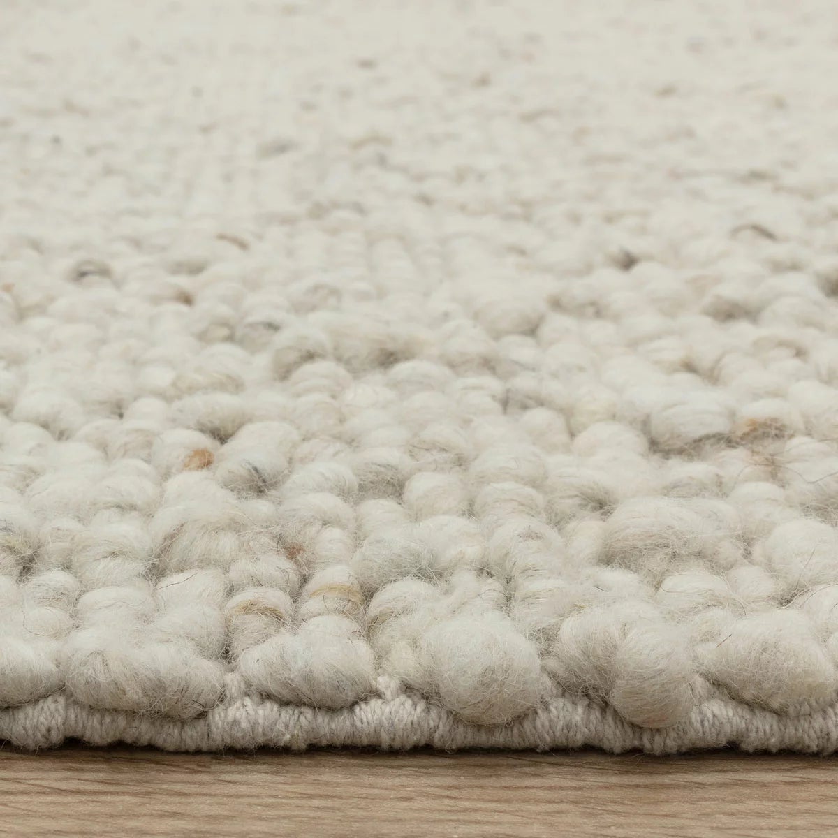 Adler Bouclé Wool Ivory Rug, in 3 Sizes, view 8