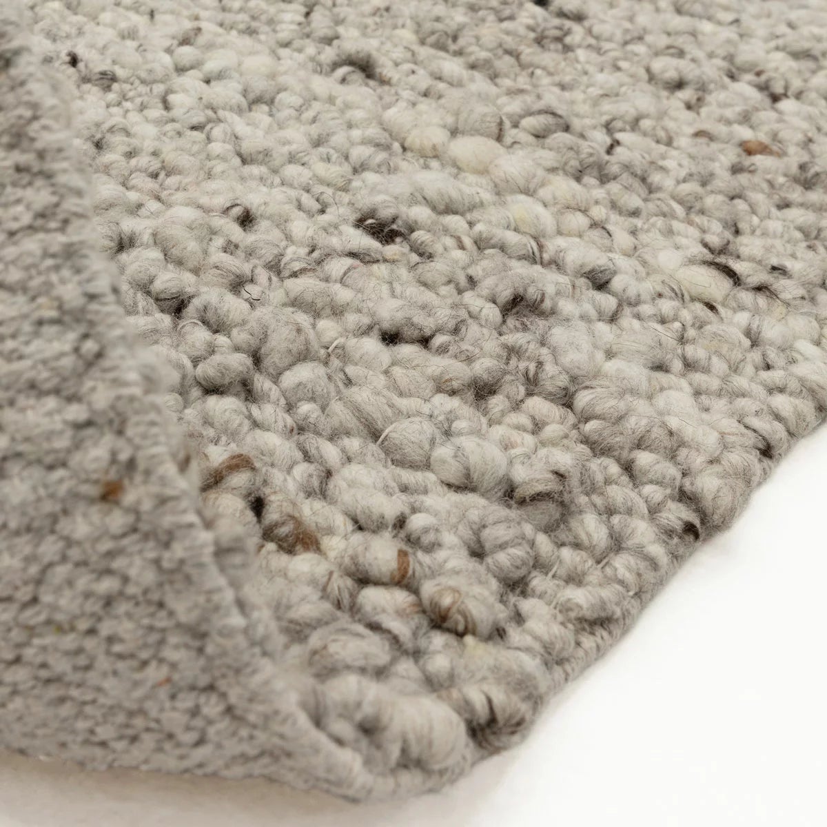 Adler Bouclé Wool Silver Rug, in 3 Sizes, view 6