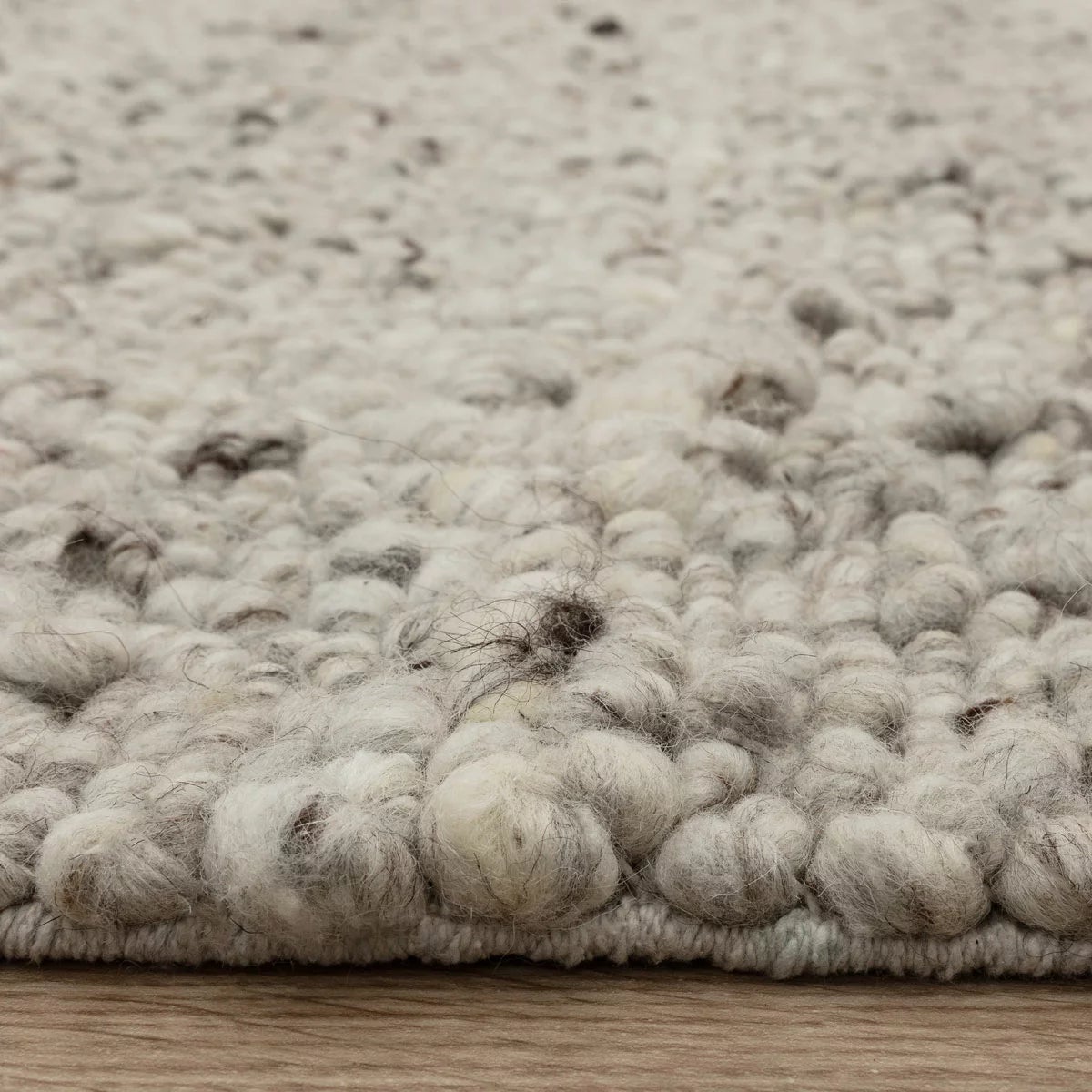 Adler Bouclé Wool Silver Rug, in 3 Sizes, view 8