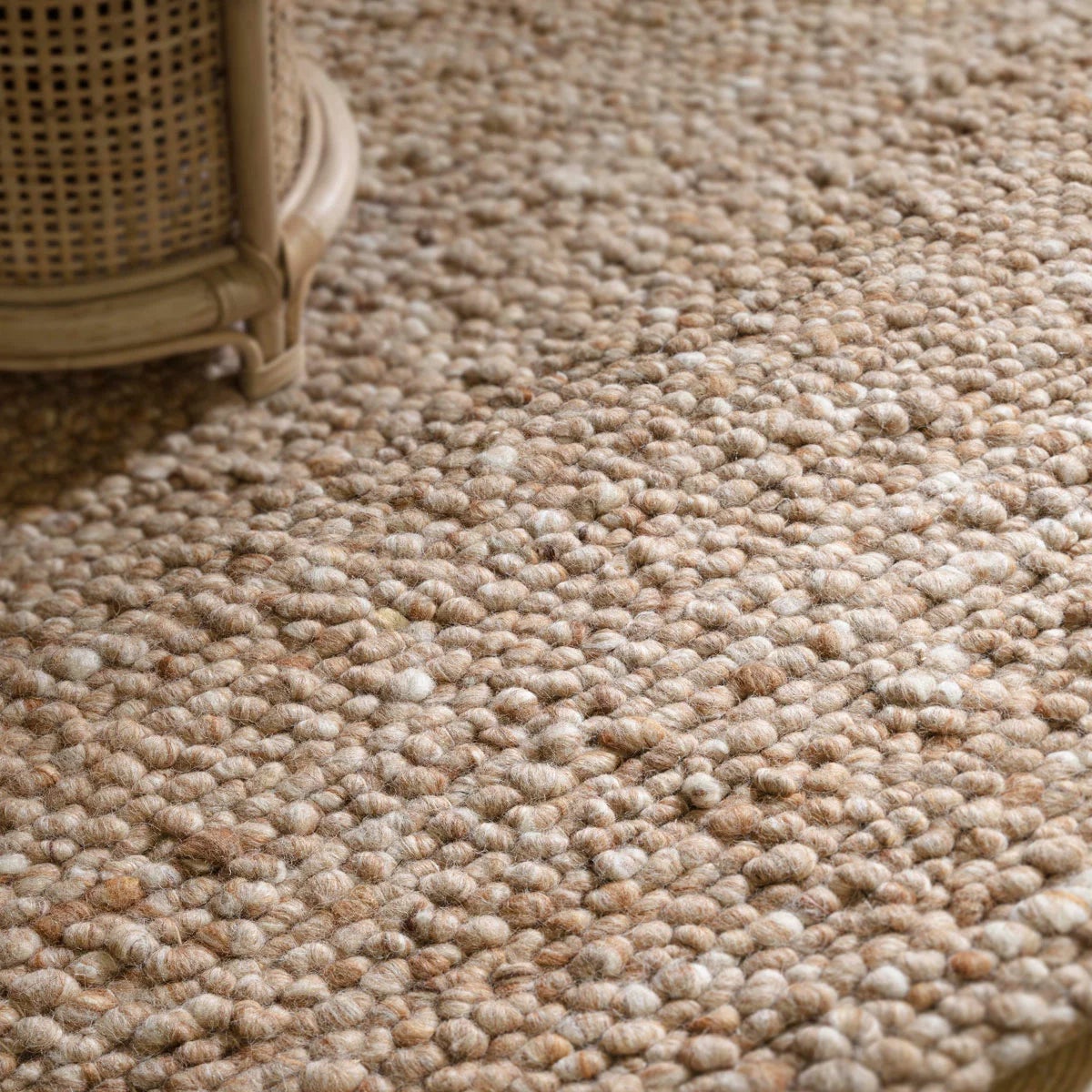 Adler Bouclé Wool Honey Rug, in 3 Sizes, view 2