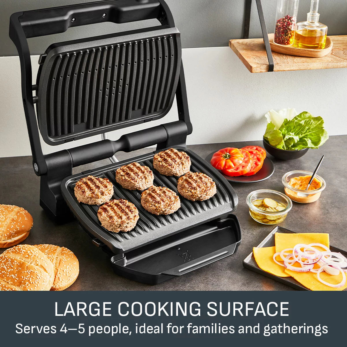 Tefal GC7178G1 OptiGrill+ Health Grill in Black