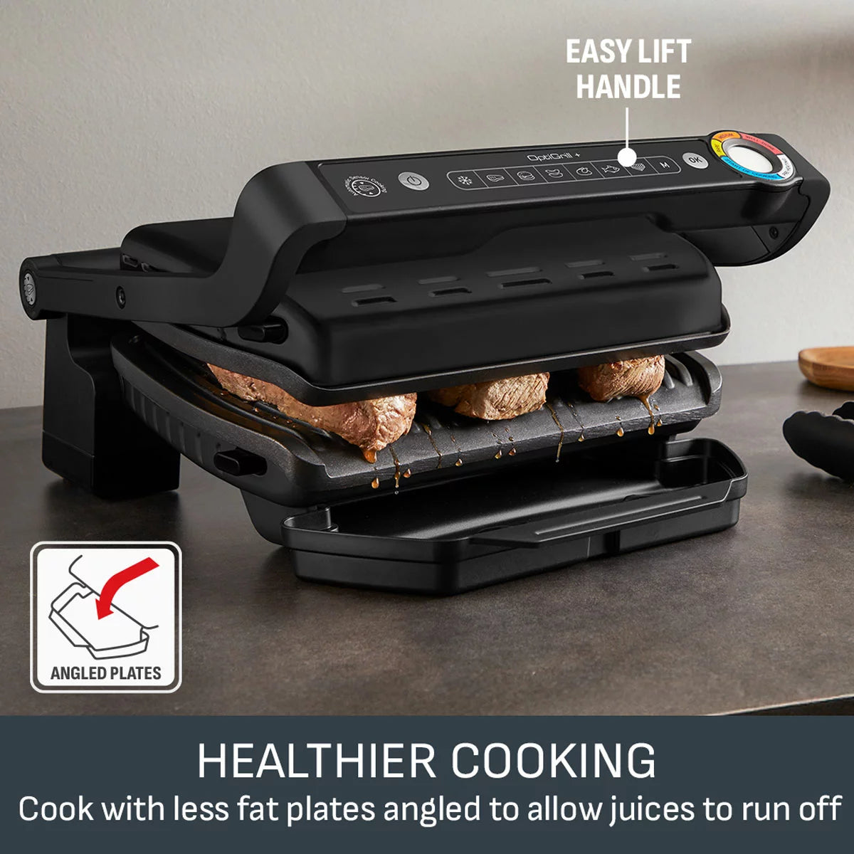 Tefal GC7178G1 OptiGrill+ Health Grill in Black