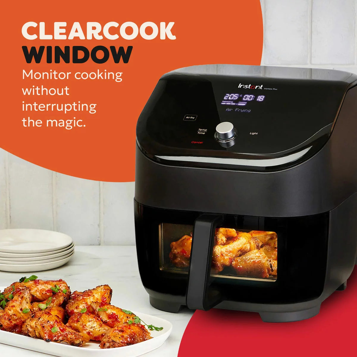 Instant Vortex Plus With ClearCook Air Fryer 5.7L in Black