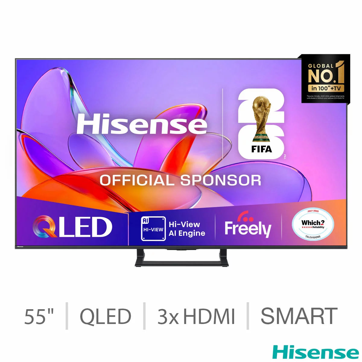 Hisense 55A7QTUK 55 Inch QLED HD Smart TV