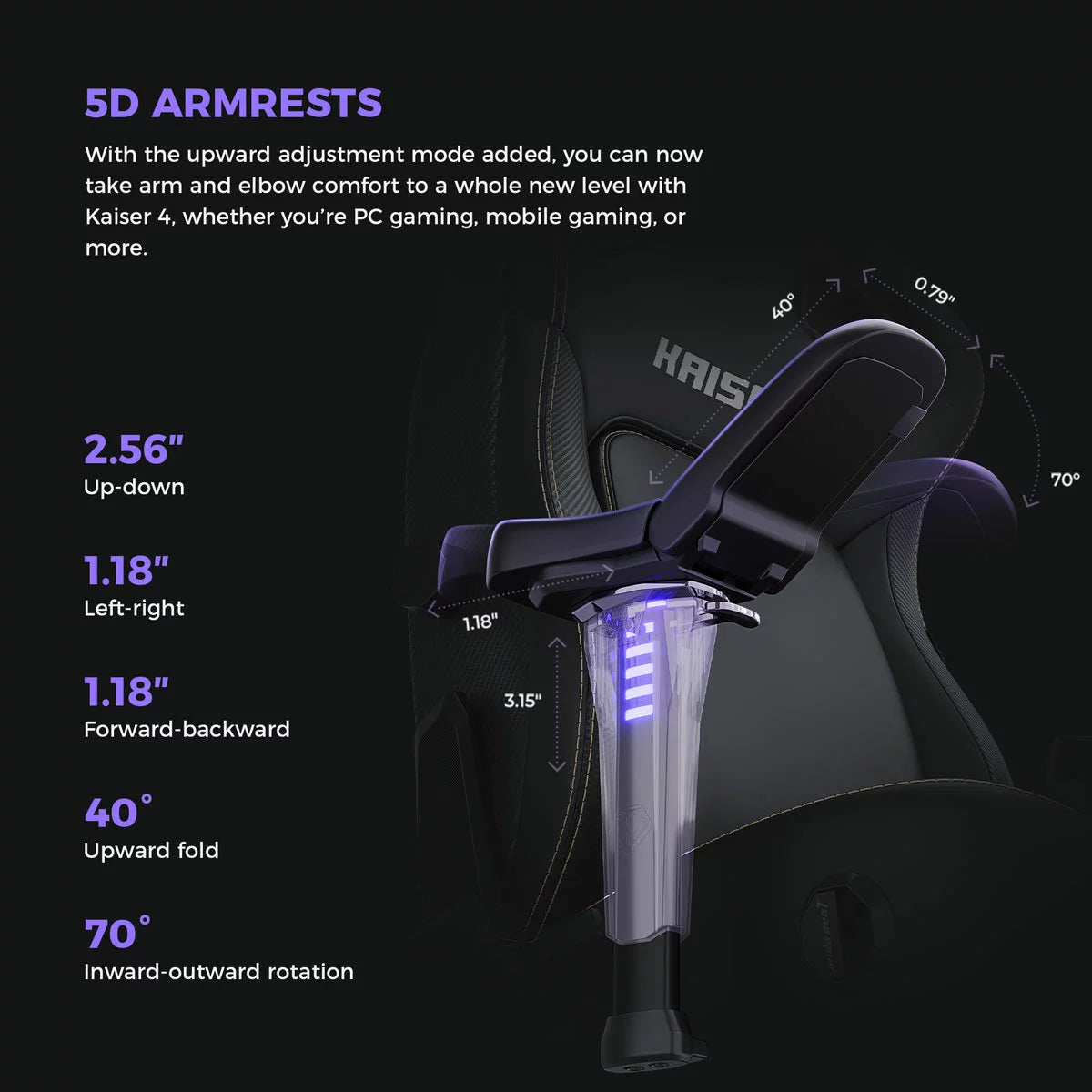 anda seaT Kaiser 4 Series Extra Large Gaming Chair, Black