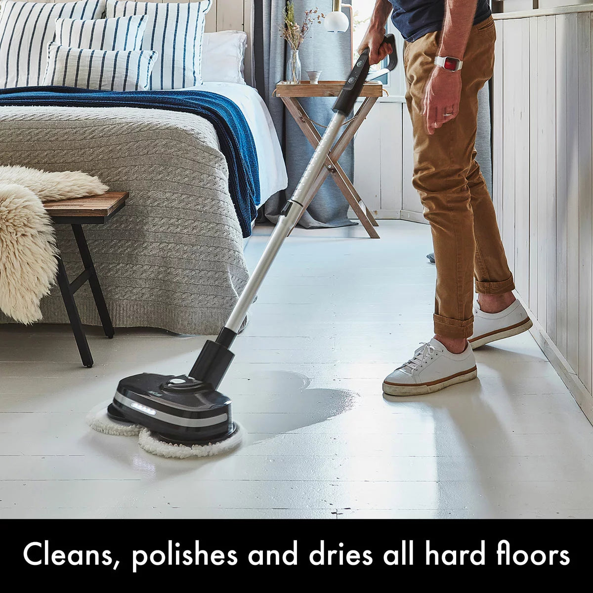 AirCraft PowerGlide Cordless Hard Floor Cleaner & Polisher Black + Extra Set