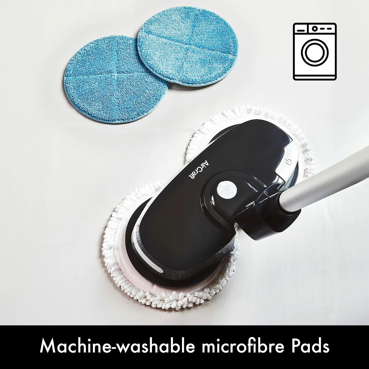 AirCraft PowerGlide Cordless Hard Floor Cleaner & Polisher Black + Extra Set