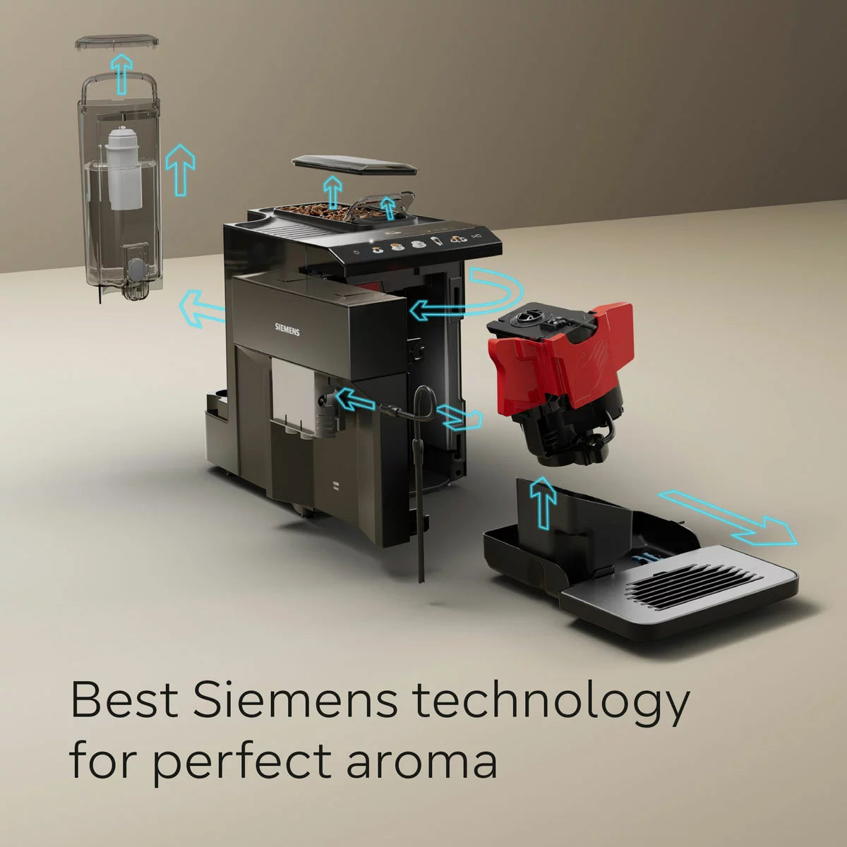 Siemens TP513GB9 EQ500 Bean to Cup Coffee Machine in Piano Black