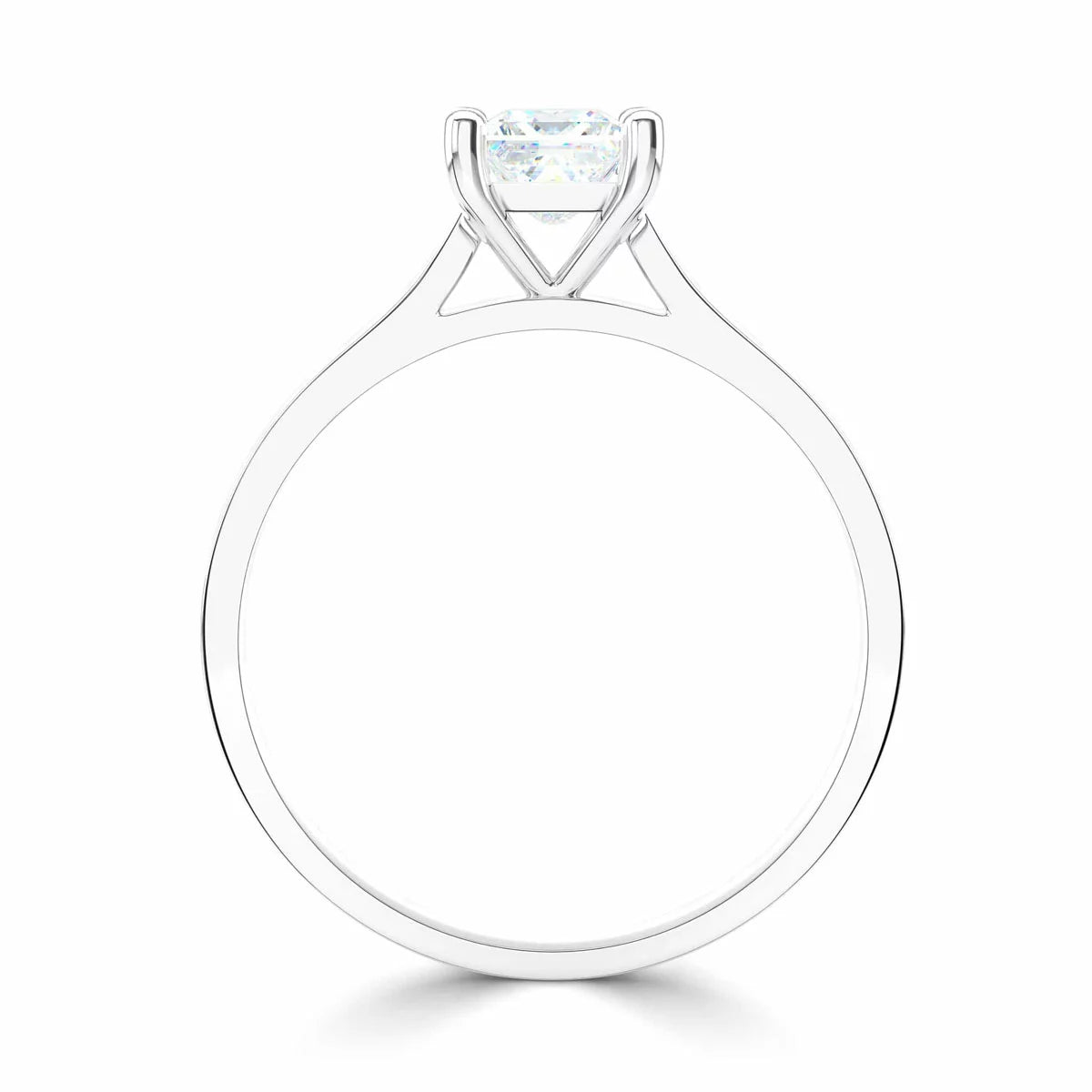 0.50ct Princess Cut Diamond Solitaire Ring, Platinum
