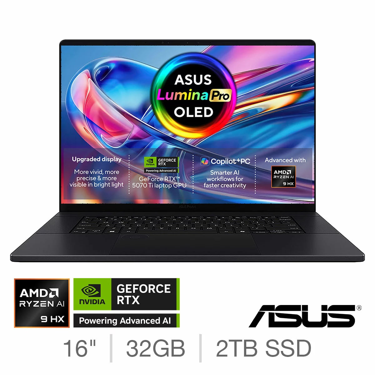ASUS ProArt Copilot+ PC, AMD Ryzen AI 9, 32GB RAM, 2TB SSD, NVIDIA 5070 Ti, 16