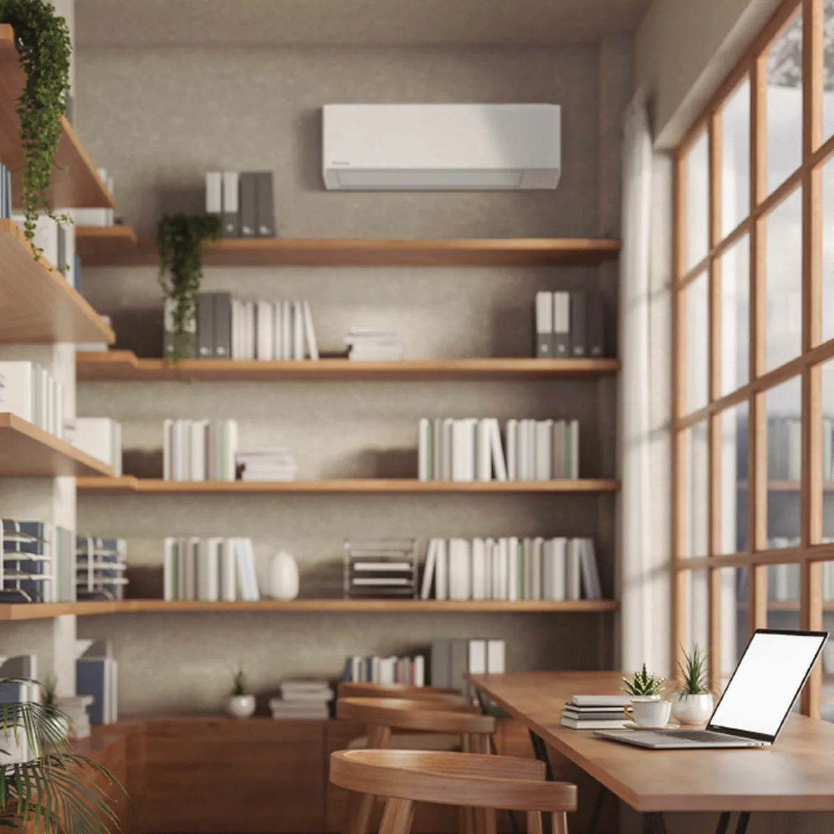 Installed Panasonic Compact Single Split Air Conditioning Unit for Commercial