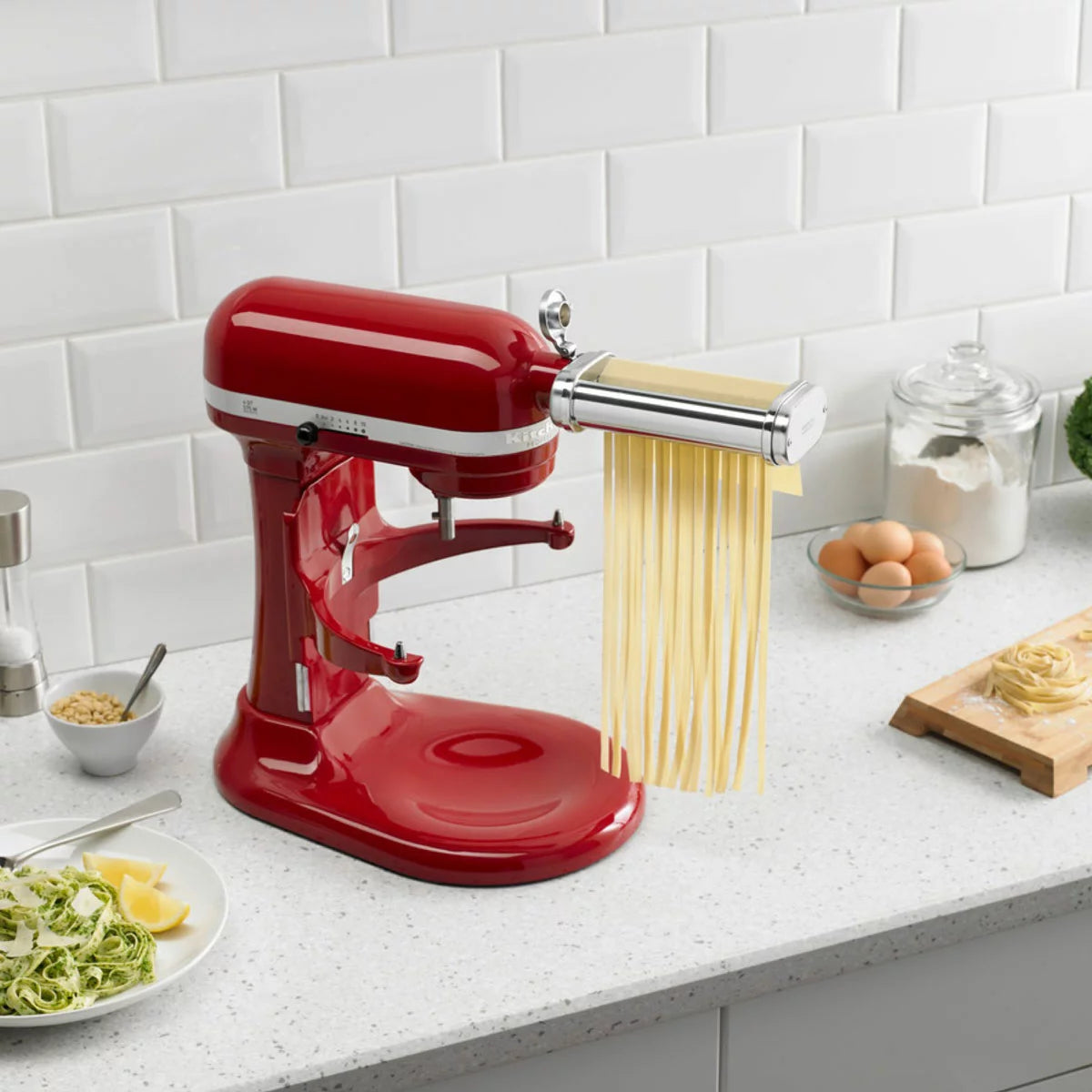 KitchenAid 5KSMPRA Paster Cutters & Roller 3 Piece Set in Silver
