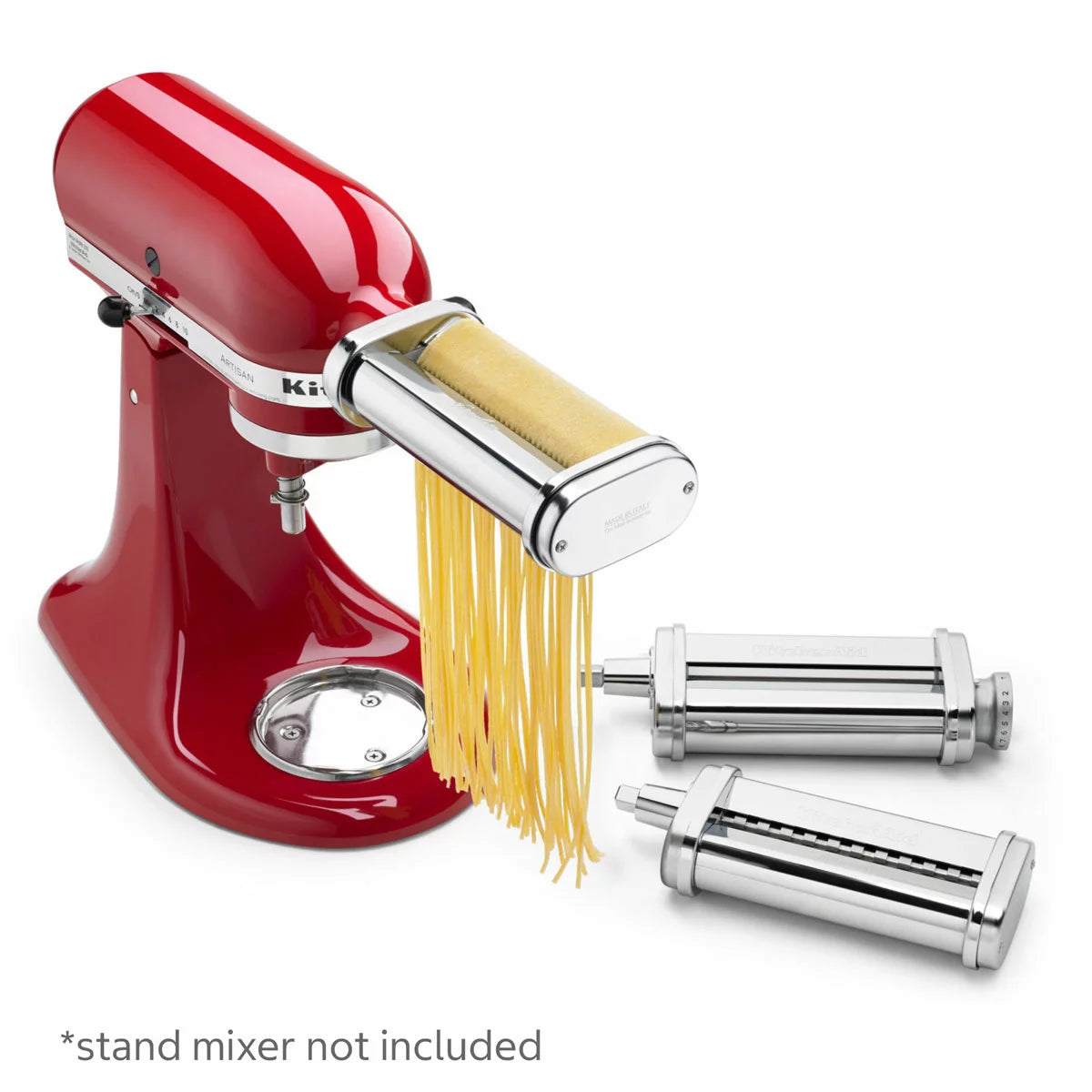 KitchenAid 5KSMPRA Paster Cutters & Roller 3 Piece Set in Silver