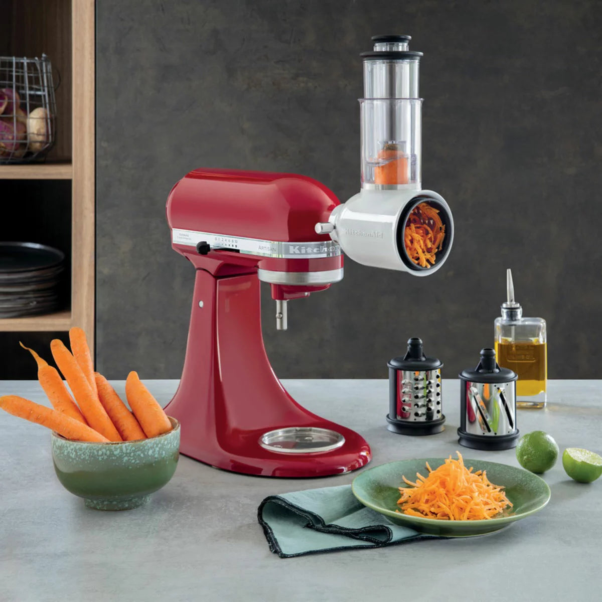 KitchenAid 5KSMVSA Vegetable Slicer & Shredder in Silver