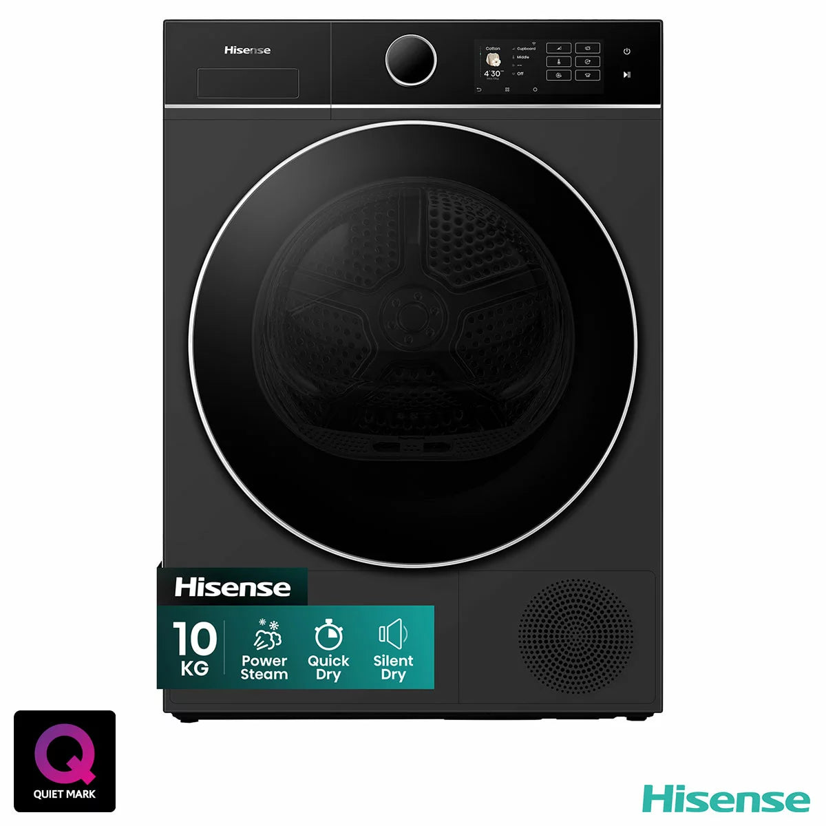 Hisense KitchenFit 5i Series DH5I104BBAB, 10kg Heat Pump Dryer, A+++ Rated