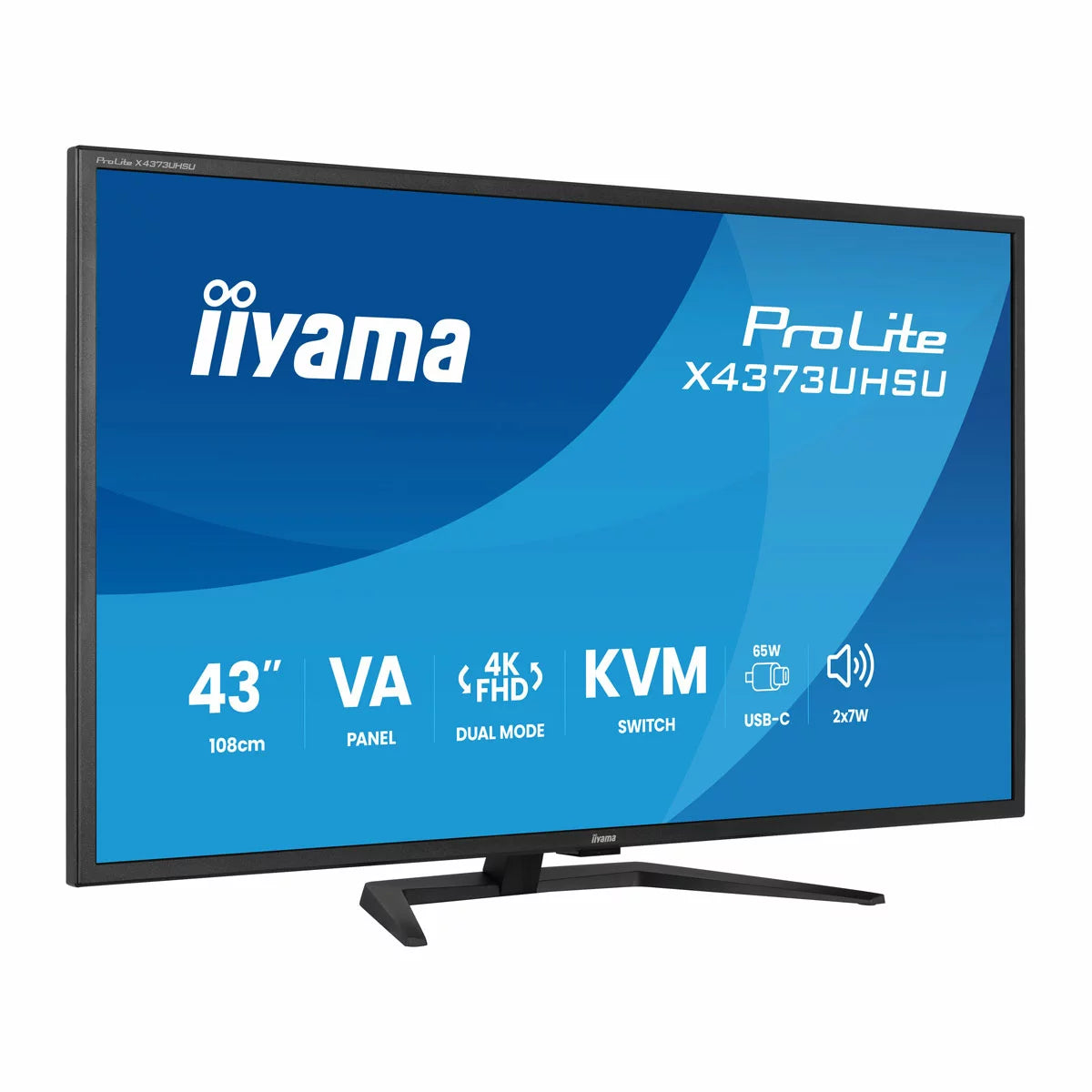 iiyama Prolite 43 Inch 60Hz 4K Ultra HD VA Monitor, X4373UHSU-B2