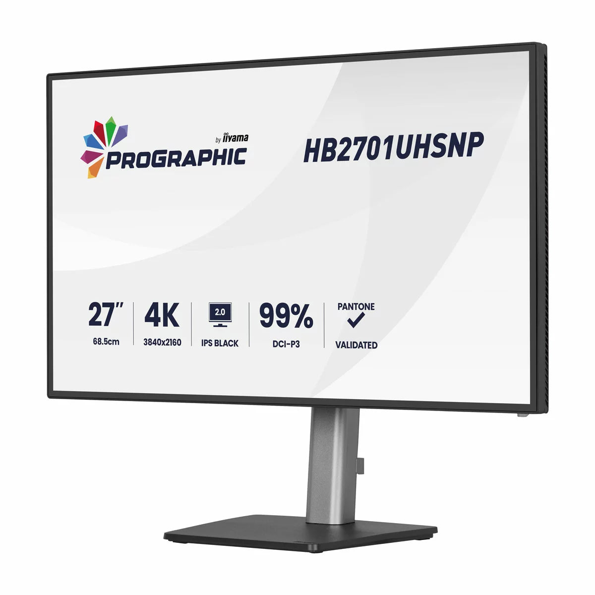iiyama Prographic 27 Inch 60Hz 4K Ultra HD IPS Monitor, HB2701UHSNP-B1