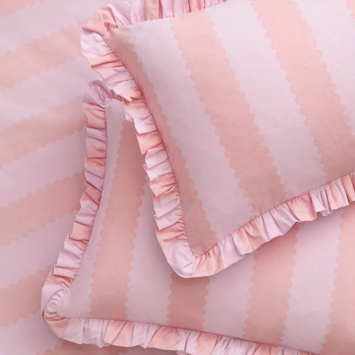 Wylder Birdie Pink Stripe Duvet Cover Set, in 4 Sizes