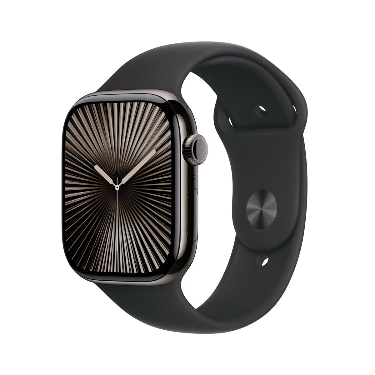 Apple Watch Series 10 GPS + Cellular, 46mm Slate Titanium Case with Black Sports Band M/L, MWYE3QA/A