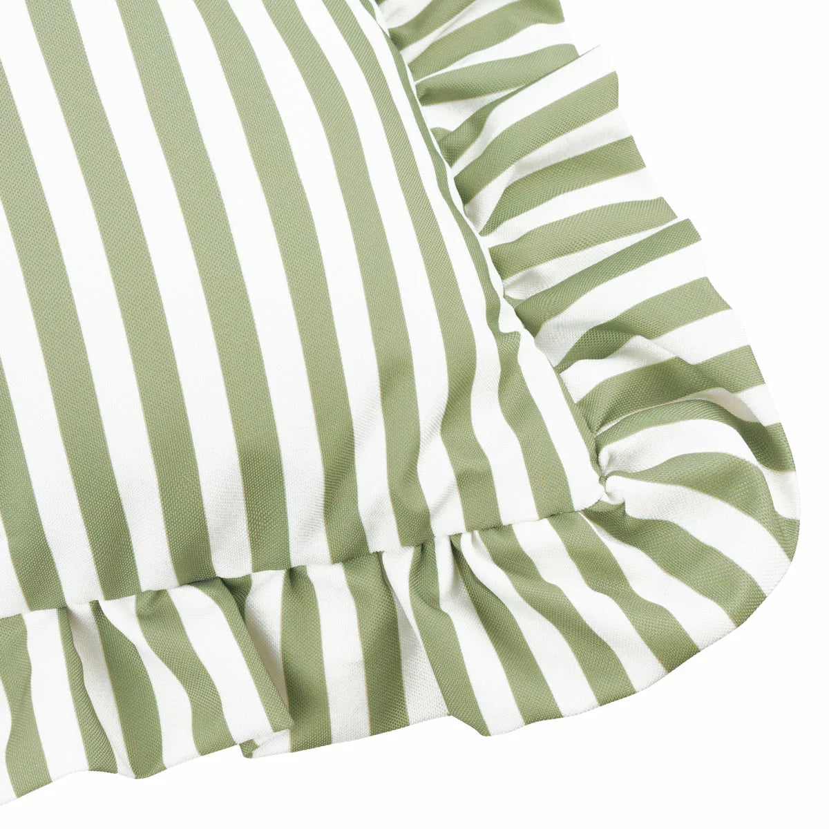 Wylder Millie Ruffle Striped Indoor Outdoor Cushion, 50 x 50 cm