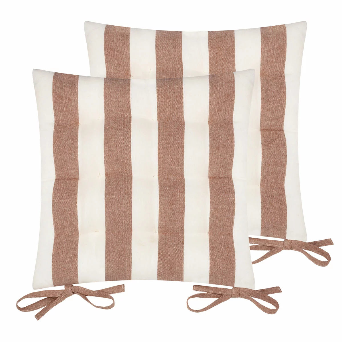 Yard Hayle Striped Indoor Outdoor Seat Pad 2 Pack, 40 x 40 cm