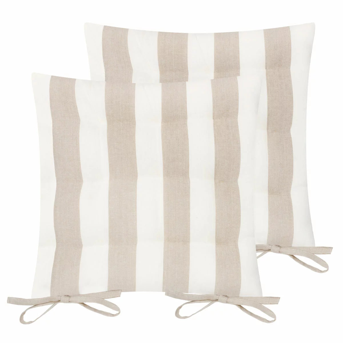 Yard Hayle Striped Indoor Outdoor Seat Pad 2 Pack, 40 x 40 cm