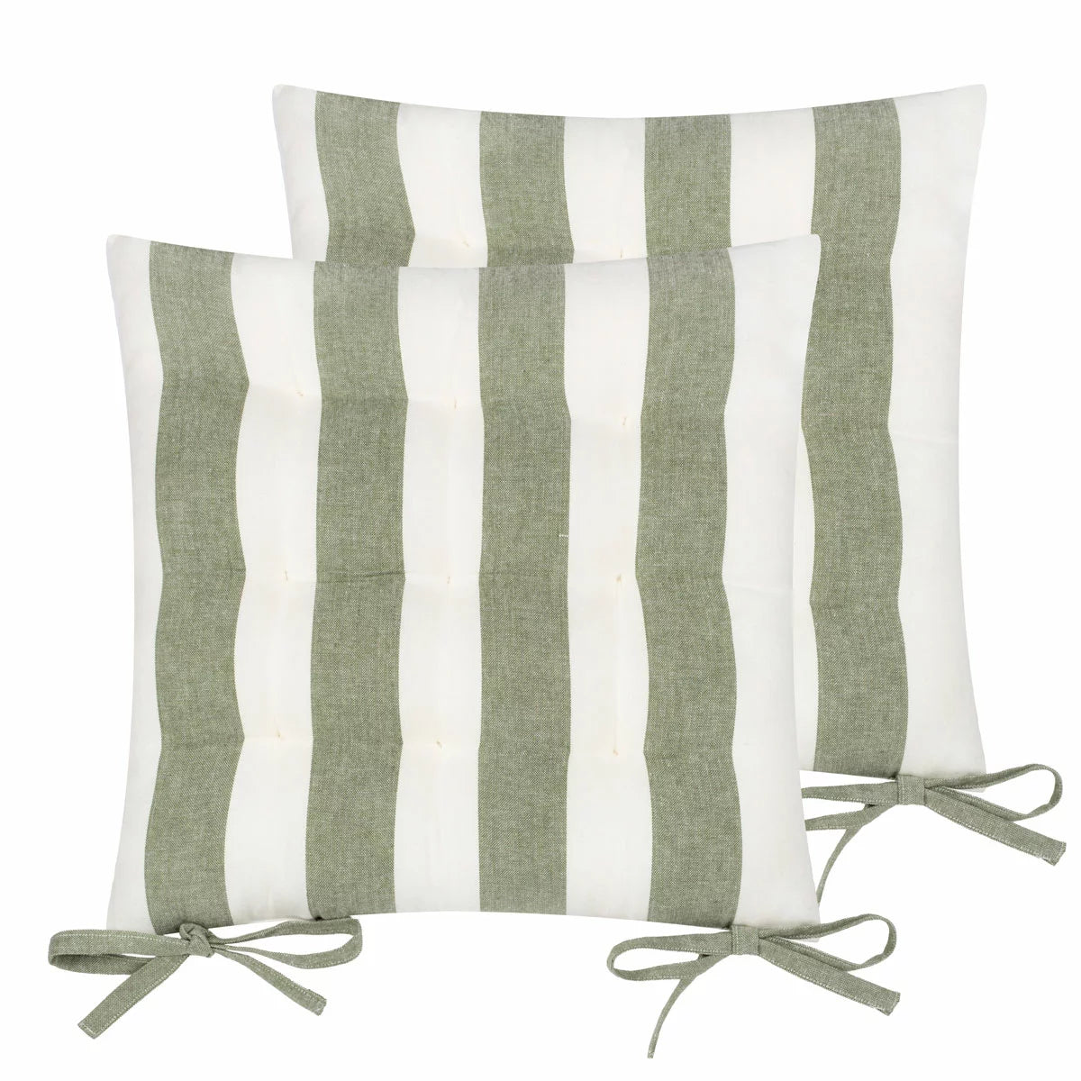 Yard Hayle Striped Indoor Outdoor Seat Pad 2 Pack, 40 x 40 cm