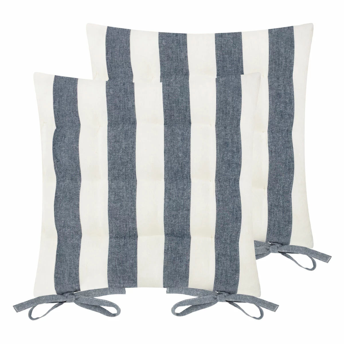 Yard Hayle Striped Indoor Outdoor Seat Pad 2 Pack, 40 x 40 cm