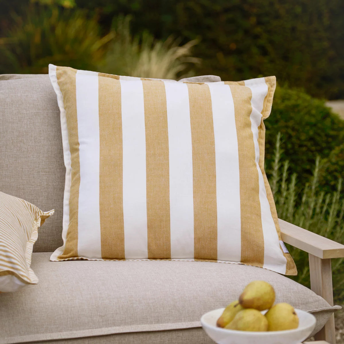 Yard Hayle Striped Indoor Outdoor Cushion, 50 x 50 cm
