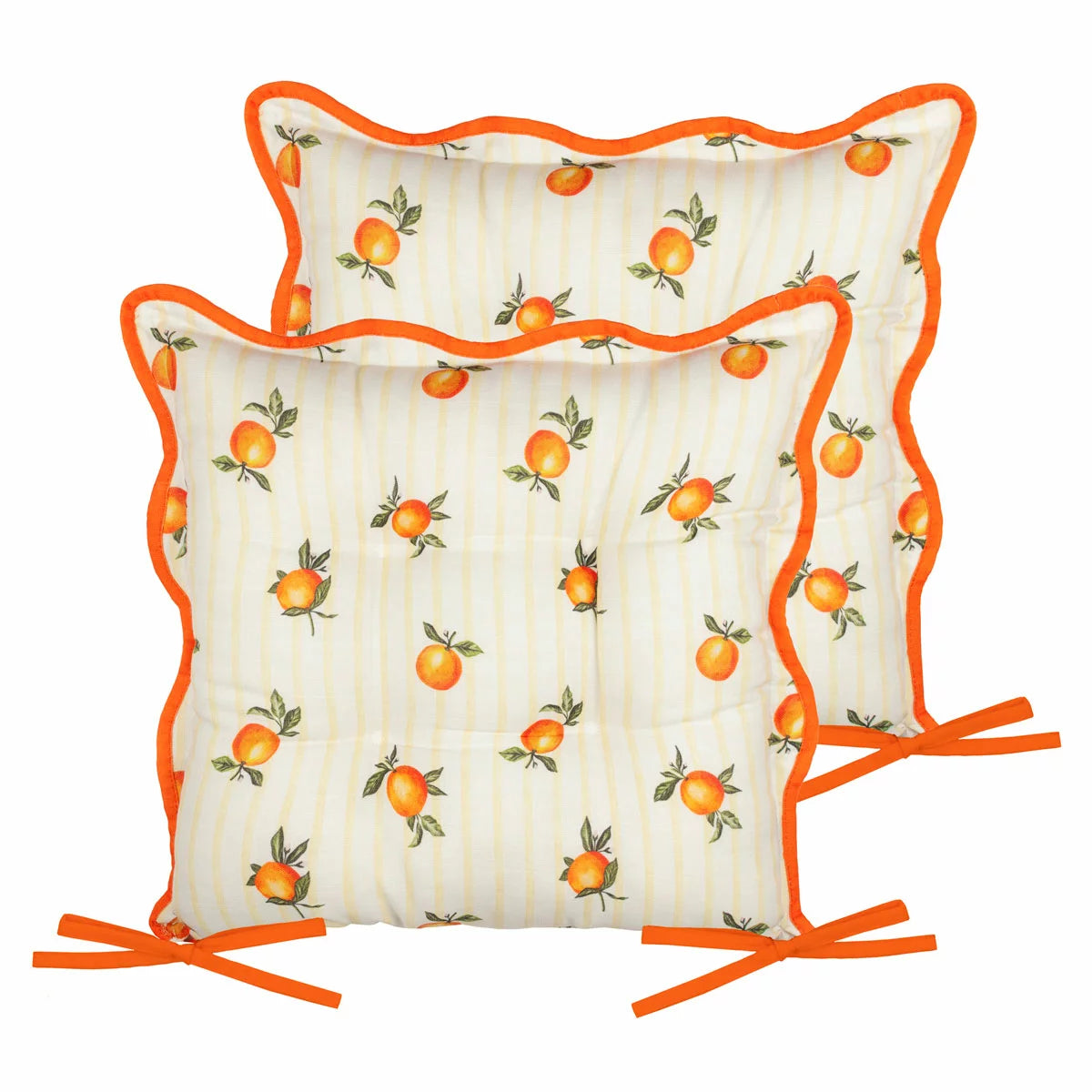 Furn Fruits Indoor Outdoor Seat Pad 2 Pack in 2 Designs, 40 x 40 cm