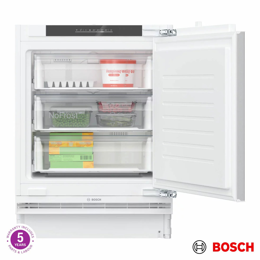 Bosch Series 4, GUN21VFE0G Built Under Freezer, E Rated
