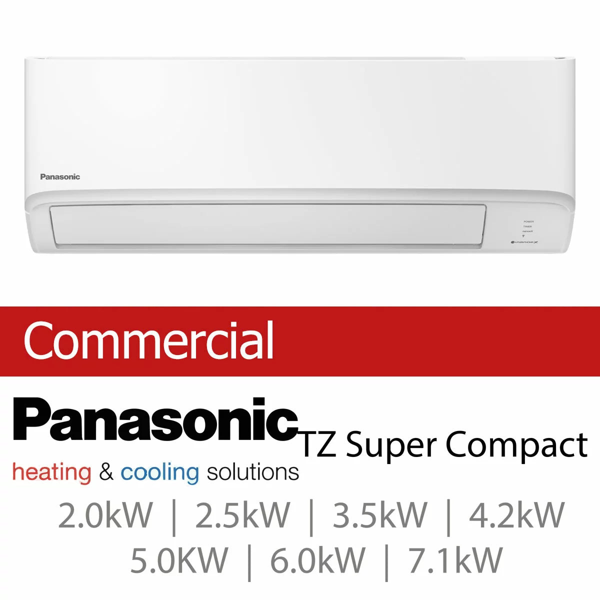 Installed Panasonic Compact Single Split Air Conditioning Unit for Commercial