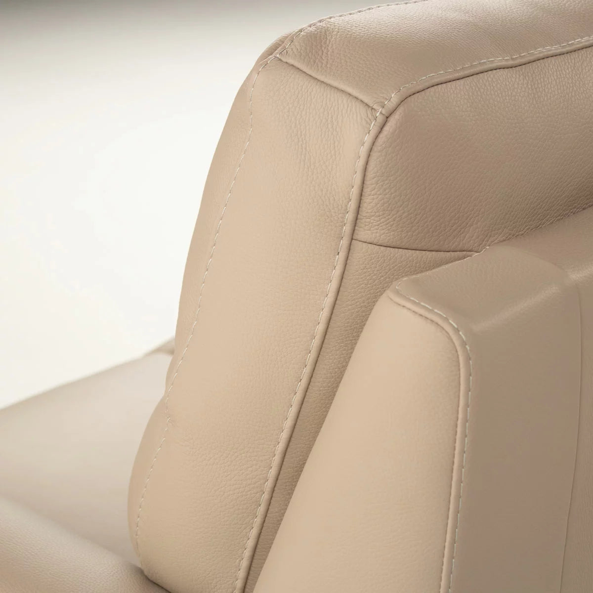 Nicoletti Atlanta Beige Leather Power Reclining Armchair