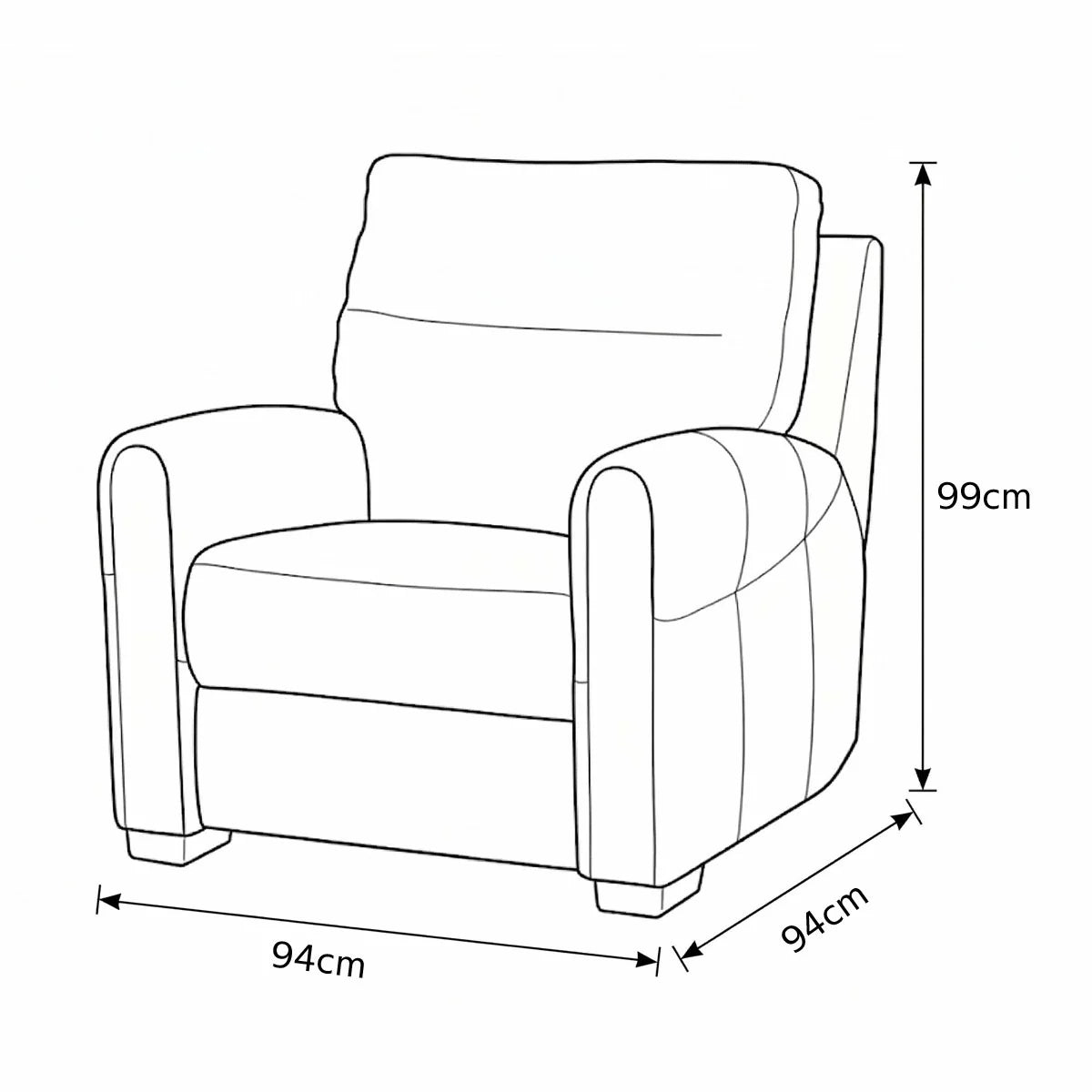 Nicoletti Atlanta Beige Leather Power Reclining Armchair