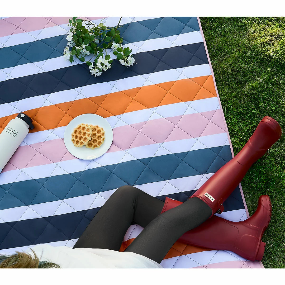 Hunter Striped Outdoor Picnic Blanket